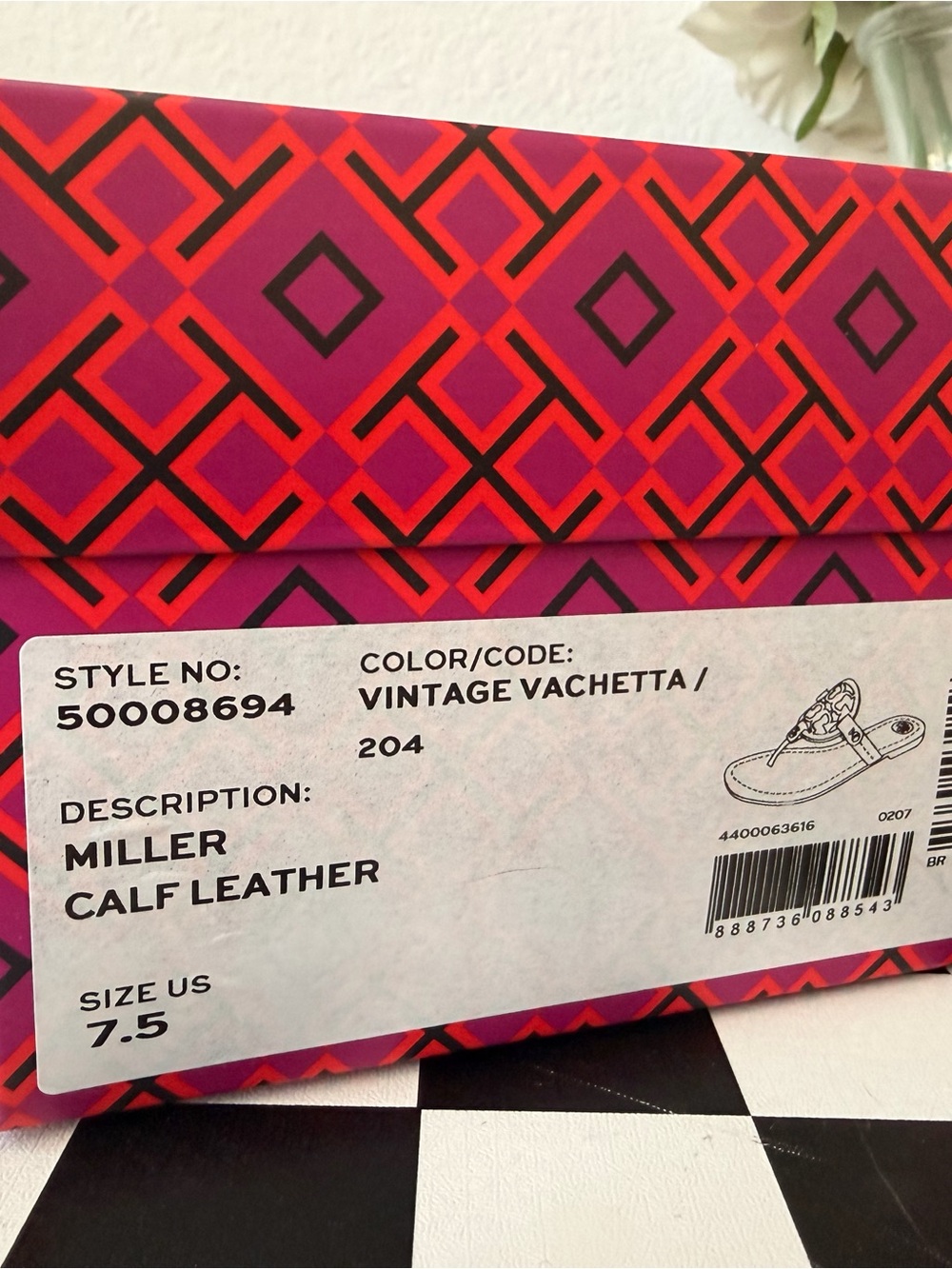Tory Burch Brown Leather Logo Thong Sandals - Picture 4 of 4